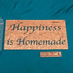 wooden jigsaw puzzle made in Vermont, custom quotes on wooden puzzles for family