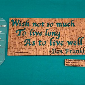 Benjamin Franklin Famous Quote on Custom Jigsaw Puzzle