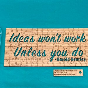 Custom wooden jigsaw puzzle with inspirational quote