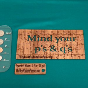 custom vermont wooden jigsaw puzzle for typesetters